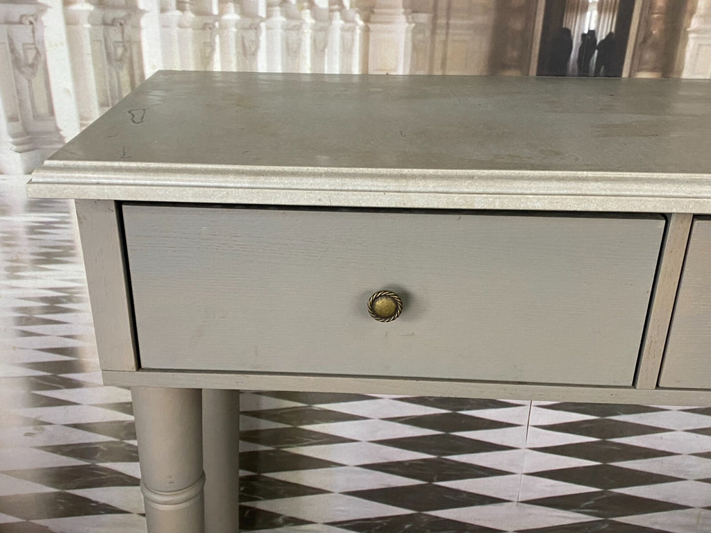 Moderne Wandkonsole Holz massiv mit Specksteinplatte Naturstein