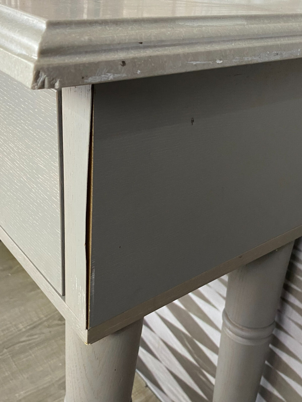 Moderne Wandkonsole Holz massiv mit Specksteinplatte Naturstein
