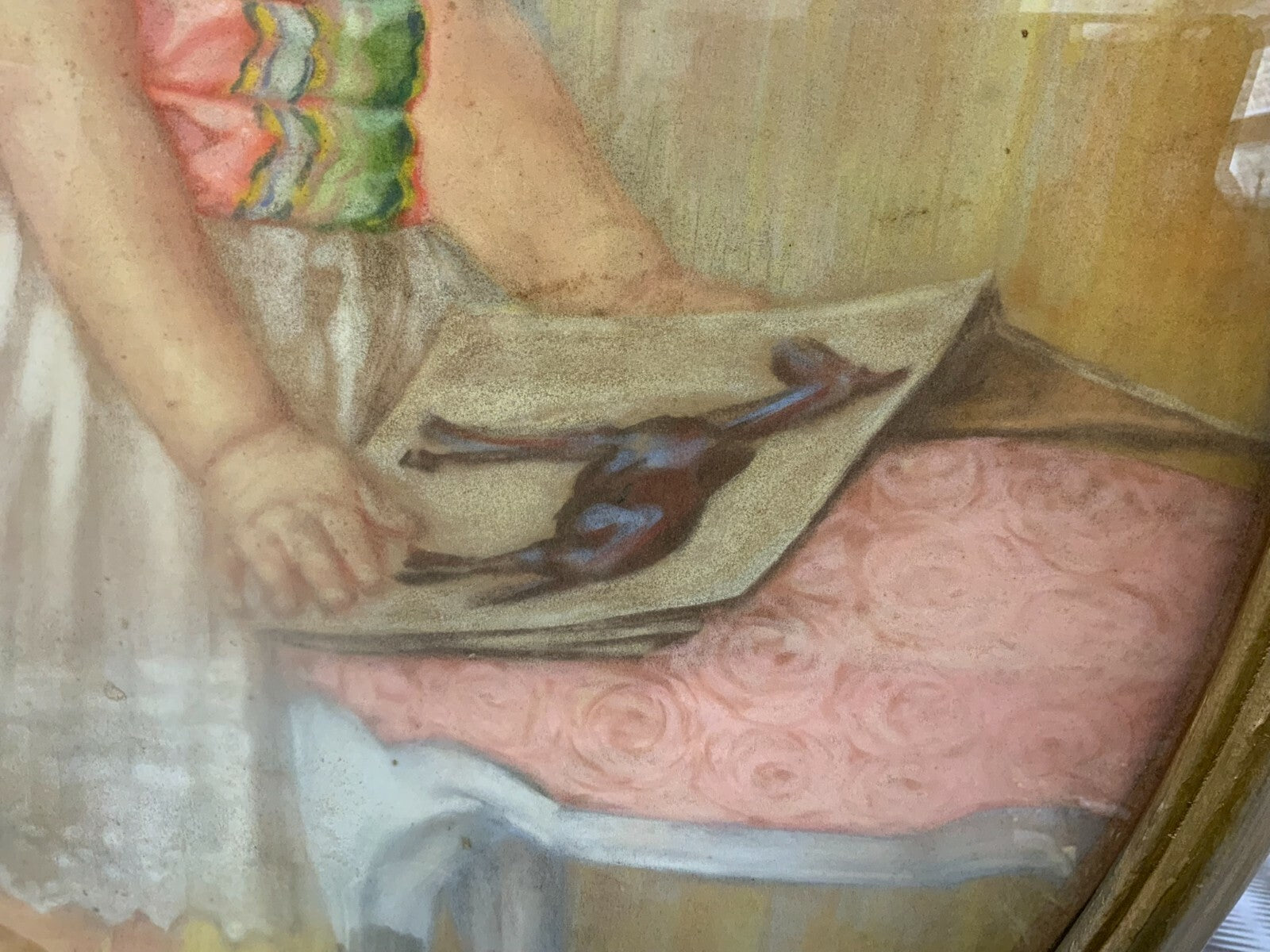 Pastell Portrait Mädchen von R. Lottner Düsseldorf signiert