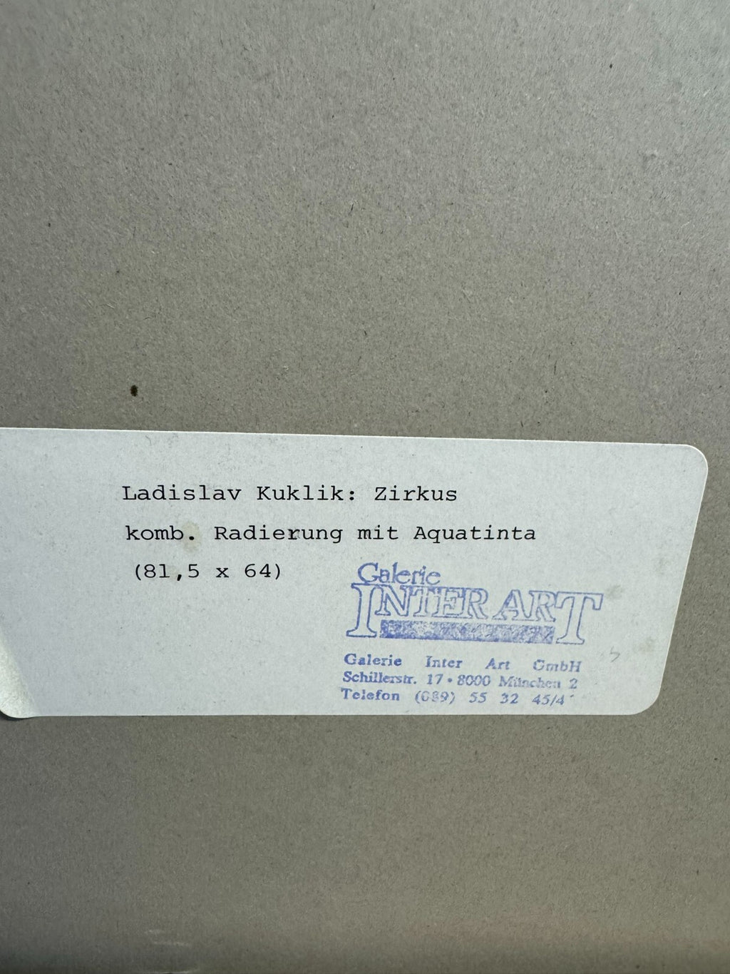 Ladislav Kuklik (1947) Signierte Farbradierung Zirkus