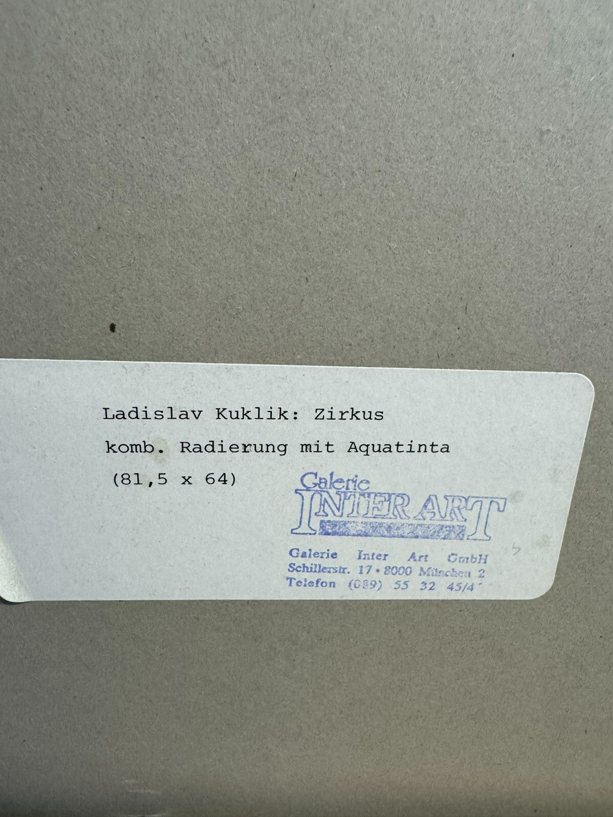 Ladislav Kuklik (1947) Signierte Farbradierung Zirkus