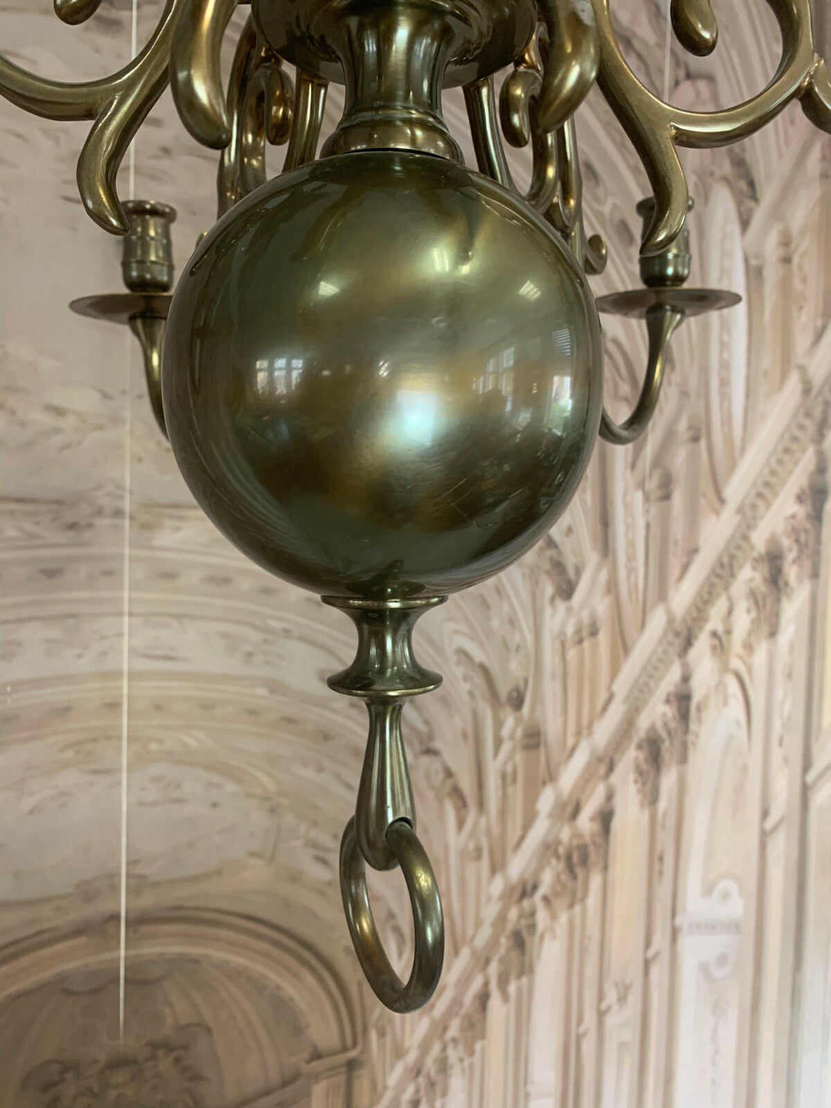 Barockleuchter Messing Kandelaber alter Decken Leuchter Barockstil massiv