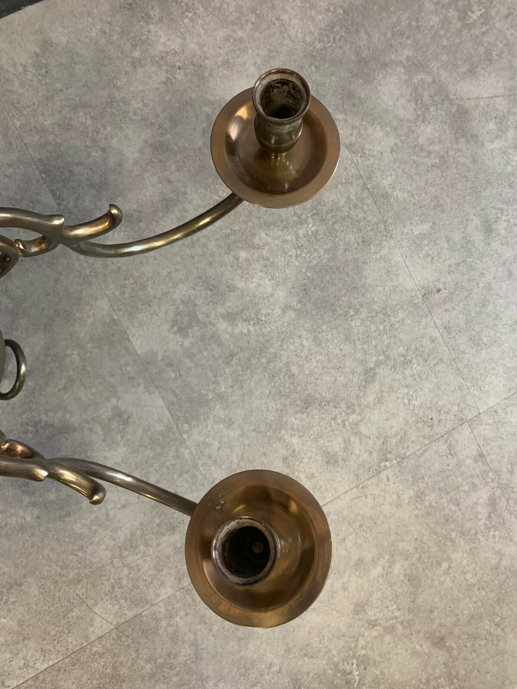 Barockleuchter Messing Kandelaber alter Decken Leuchter Barockstil massiv