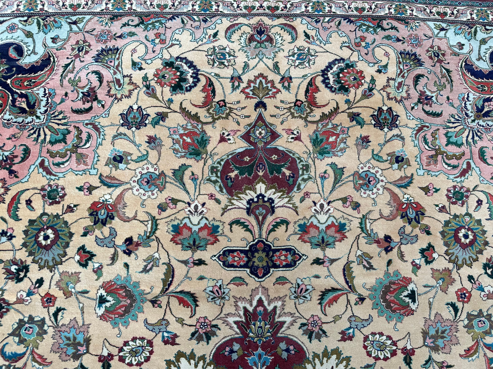 Alter Perser Teppich Orientteppich aus Wolle handgeknüpft 396x285cm