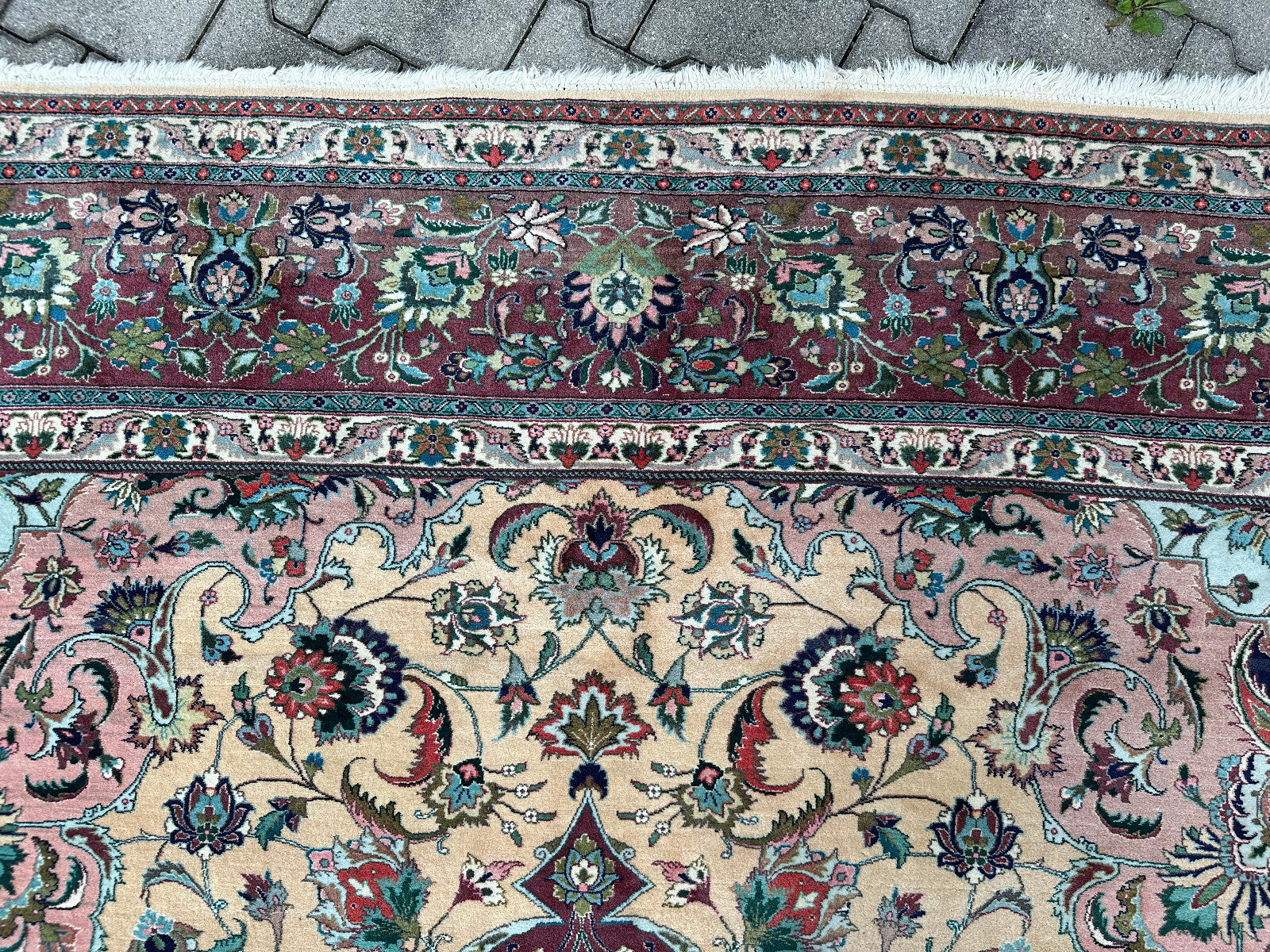 Alter Perser Teppich Orientteppich aus Wolle handgeknüpft 396x285cm