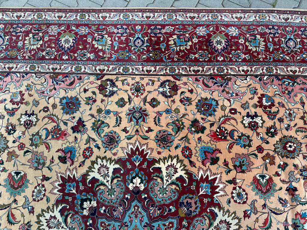 Alter Perser Teppich Orientteppich aus Wolle handgeknüpft 396x285cm