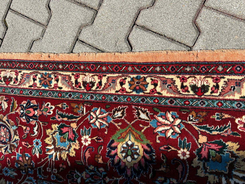 Alter Perser Teppich Orientteppich aus Wolle handgeknüpft 396x285cm