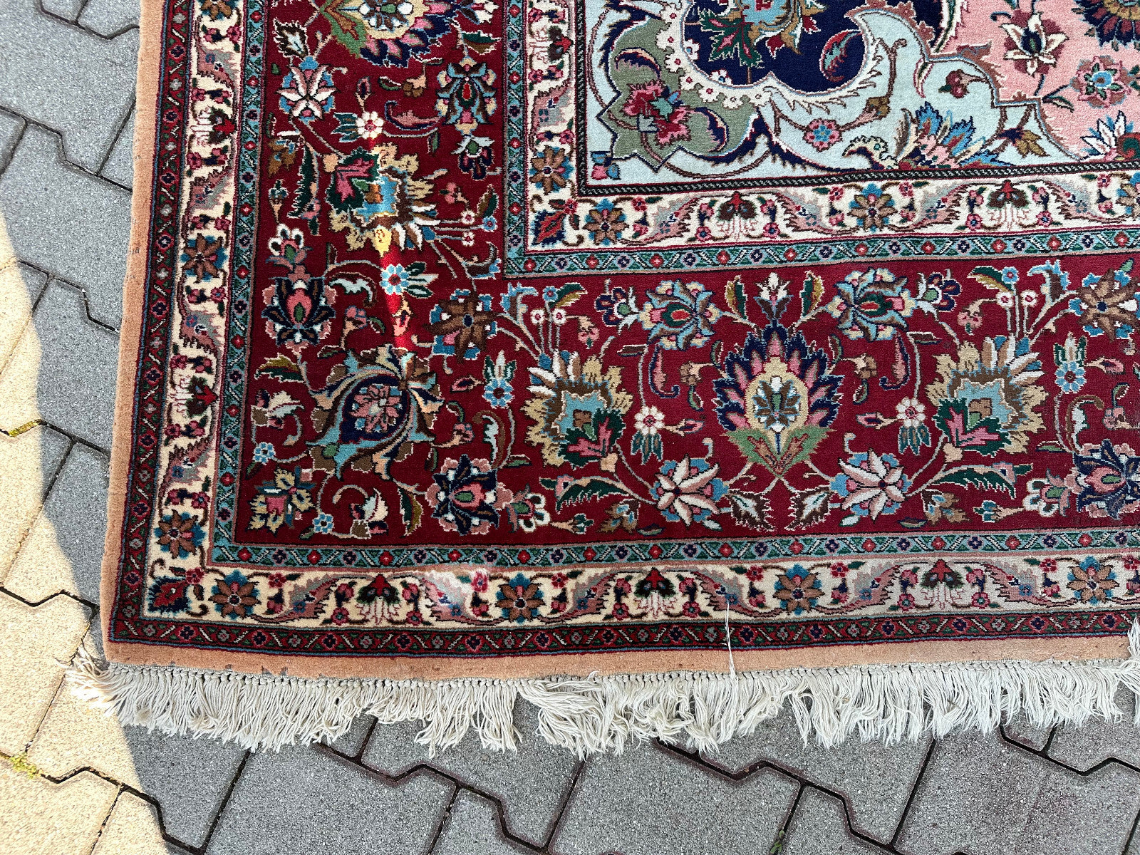 Alter Perser Teppich Orientteppich aus Wolle handgeknüpft 396x285cm
