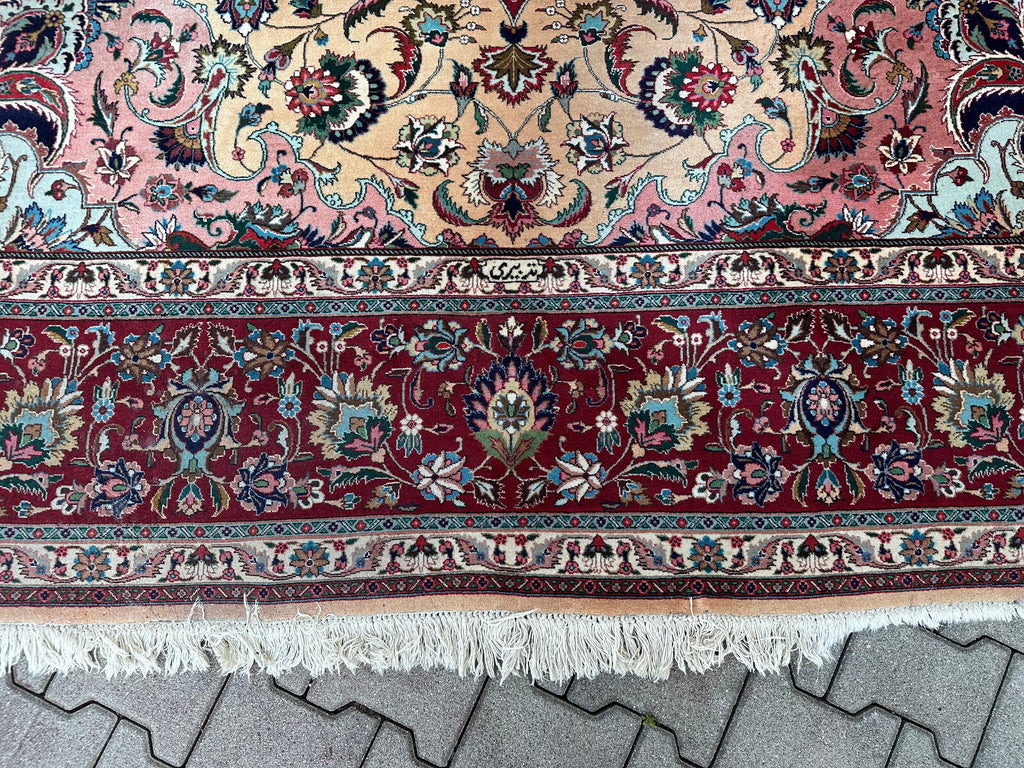 Alter Perser Teppich Orientteppich aus Wolle handgeknüpft 396x285cm