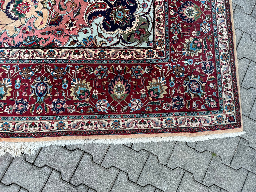 Alter Perser Teppich Orientteppich aus Wolle handgeknüpft 396x285cm