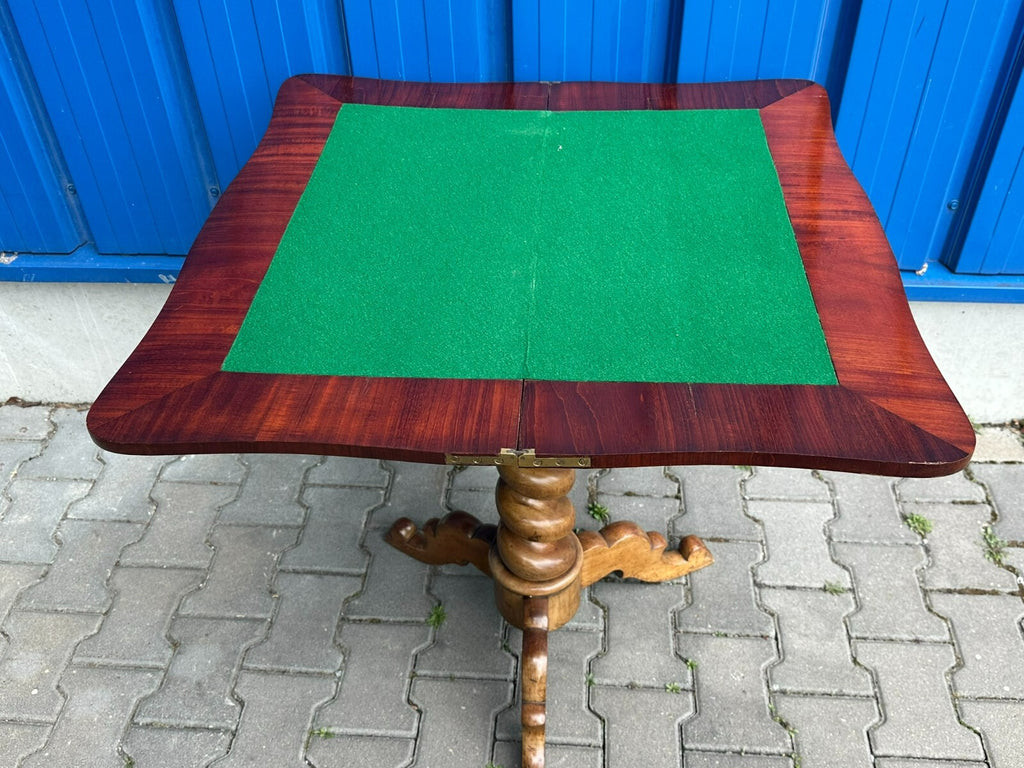 Antiker Spieltisch Beistelltisch Louis Philippe um 1860 Mahagoni