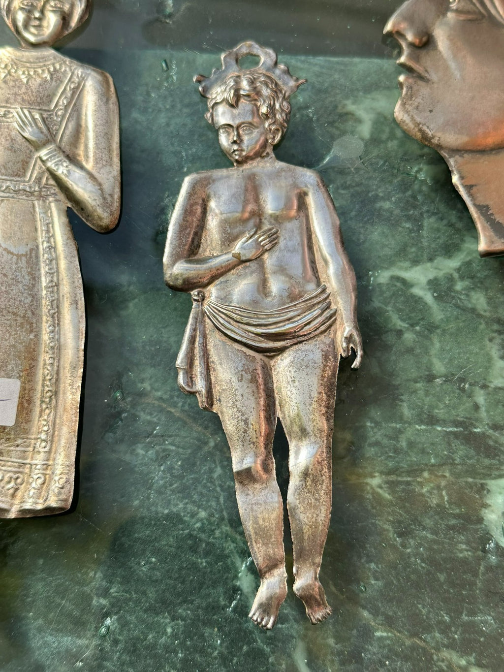 Grazie Ricevuta Konvolut Votivgaben Blech versilbert