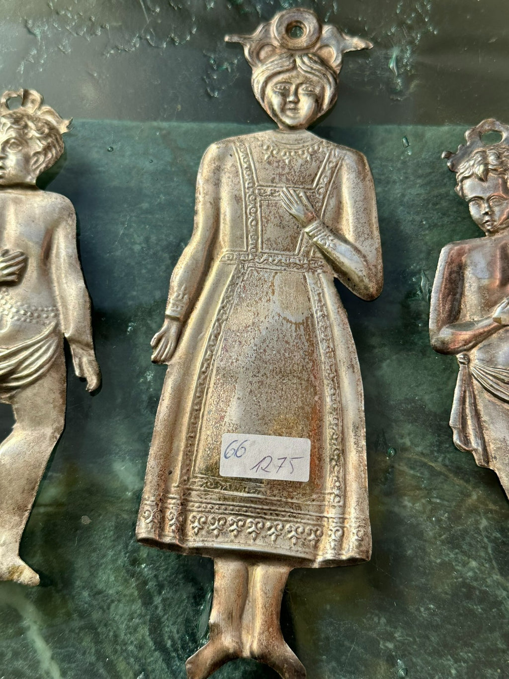 Grazie Ricevuta Konvolut Votivgaben Blech versilbert