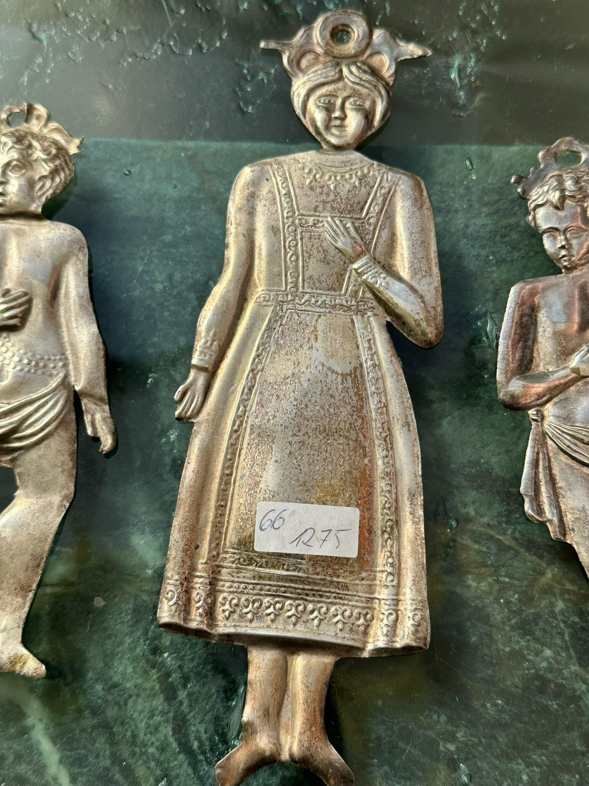 Grazie Ricevuta Konvolut Votivgaben Blech versilbert