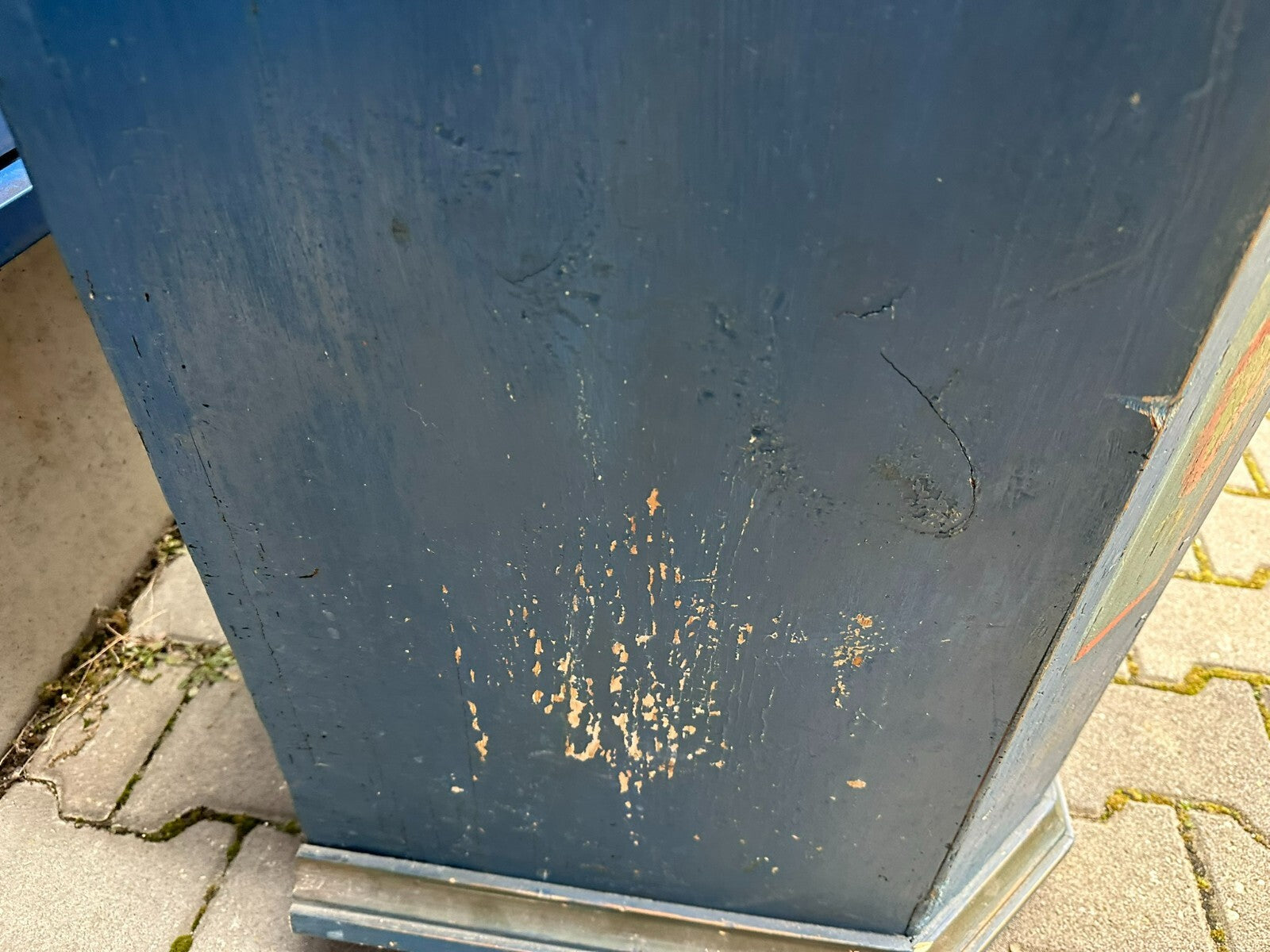 Antiker Bauernschrank von 1847 original bemalt