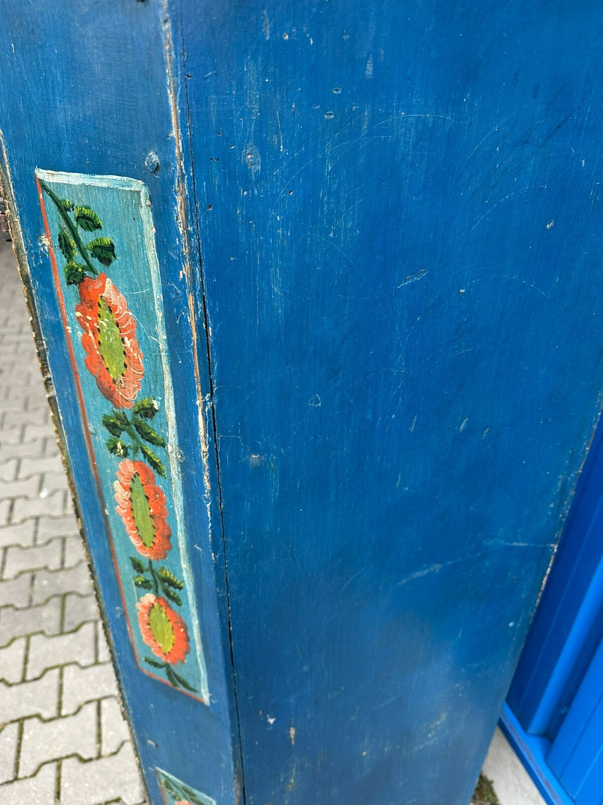 Antiker Bauernschrank von 1847 original bemalt