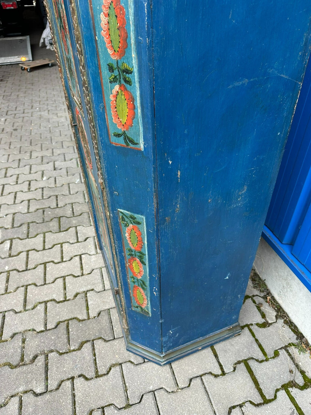 Antiker Bauernschrank von 1847 original bemalt