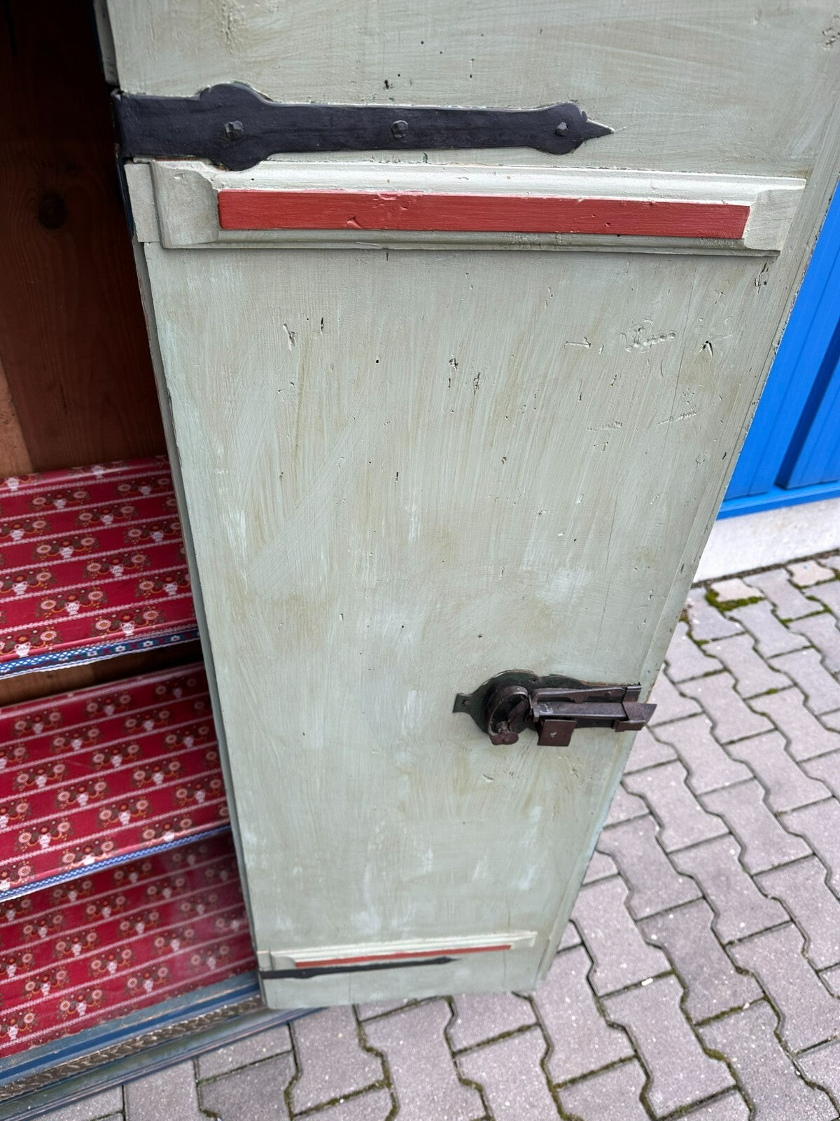 Antiker Bauernschrank von 1847 original bemalt