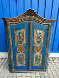 ANTIKER BAUERNSCHRANK VON 1847 ORIGINAL BEMALT