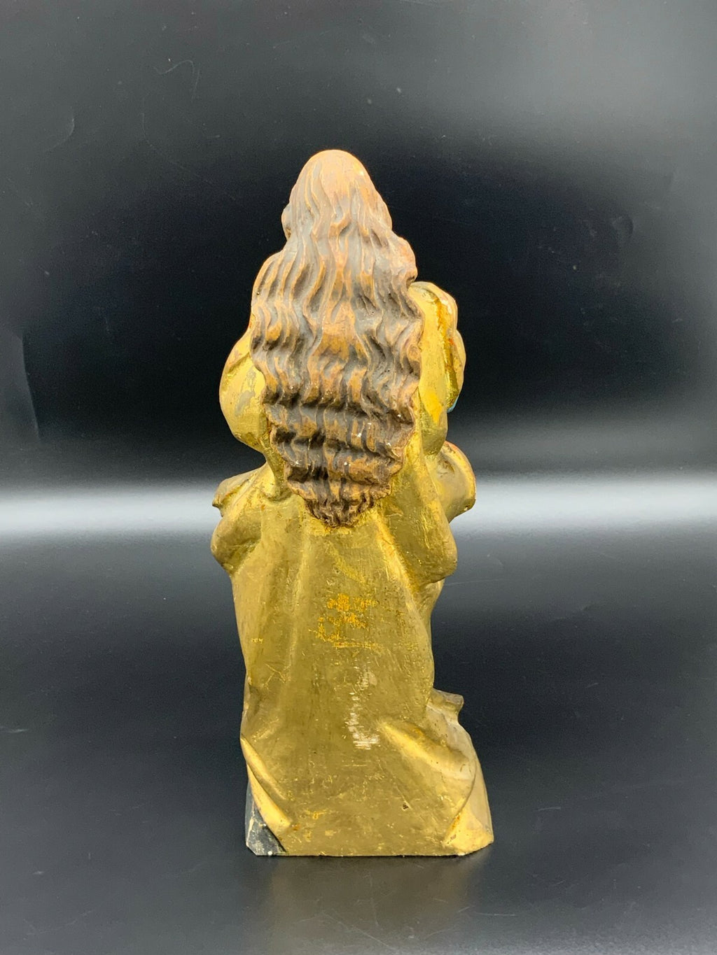 Mondsichel Madonna Heiligenfigur Skulptur aus Holz handgeschnitzt 45cm