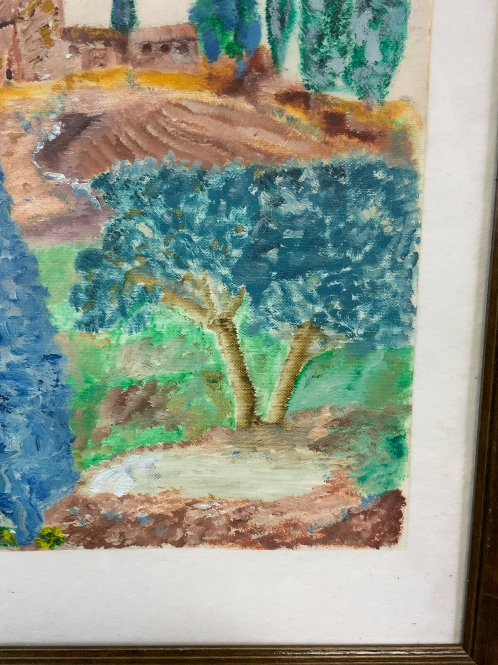 Ölgemälde Toskana Landschaft Gemälde signiert gerahmt