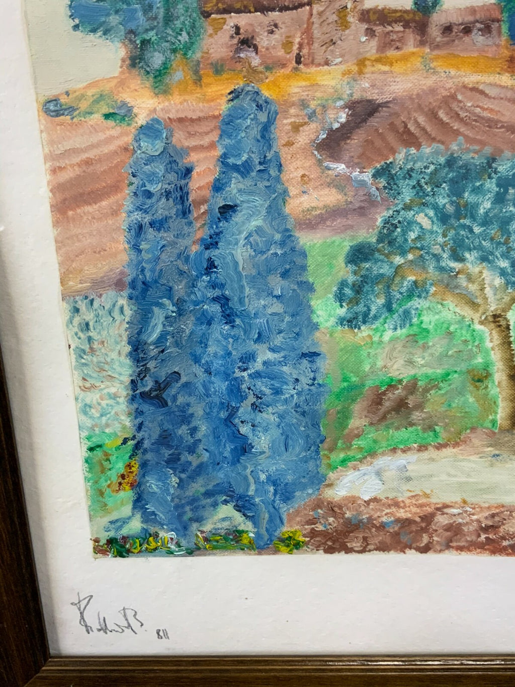Ölgemälde Toskana Landschaft Gemälde signiert gerahmt