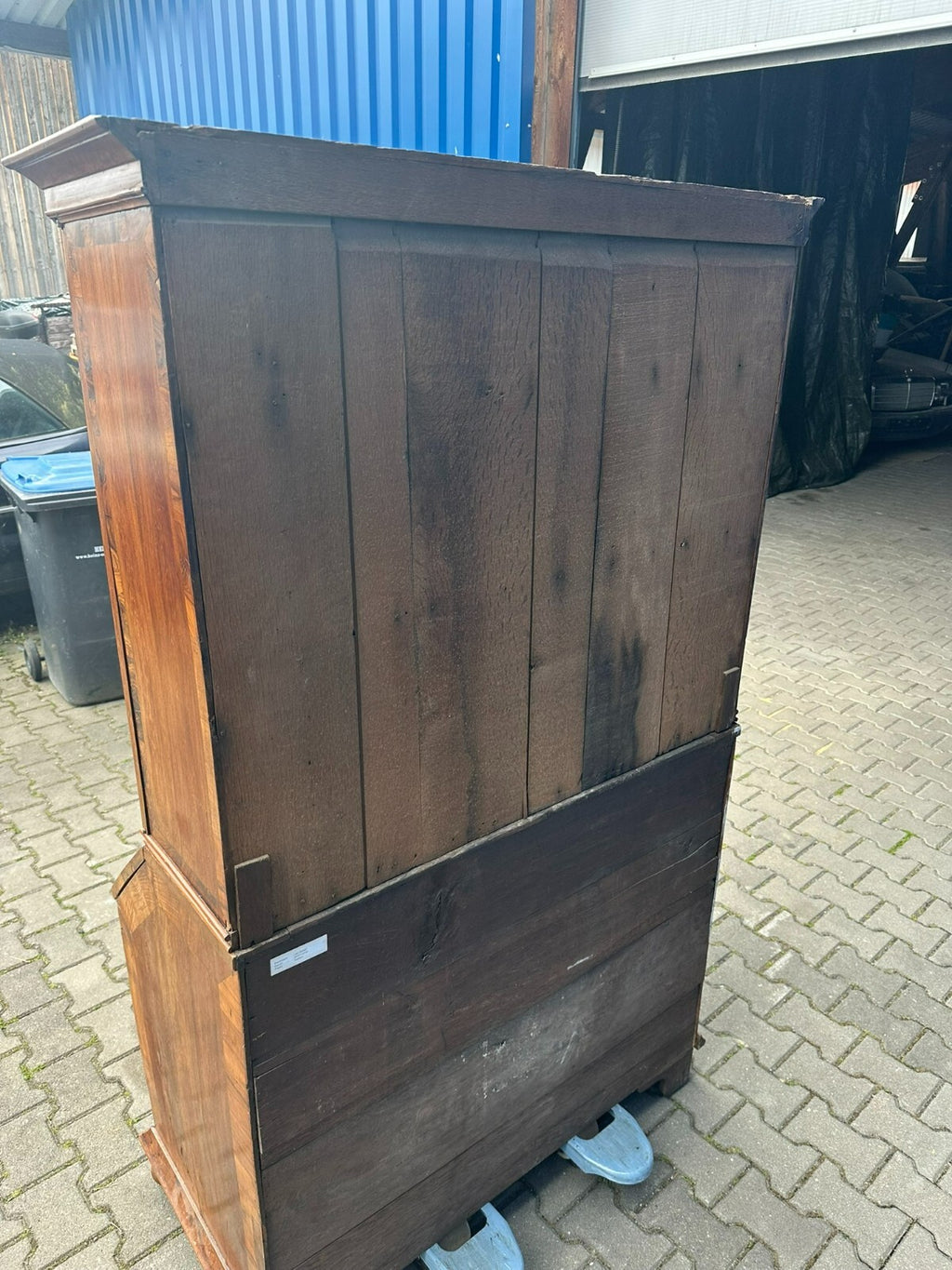 Antiker Barocksekretär Barock Sekretär um 1780 Nussbaum furniert Intarsien