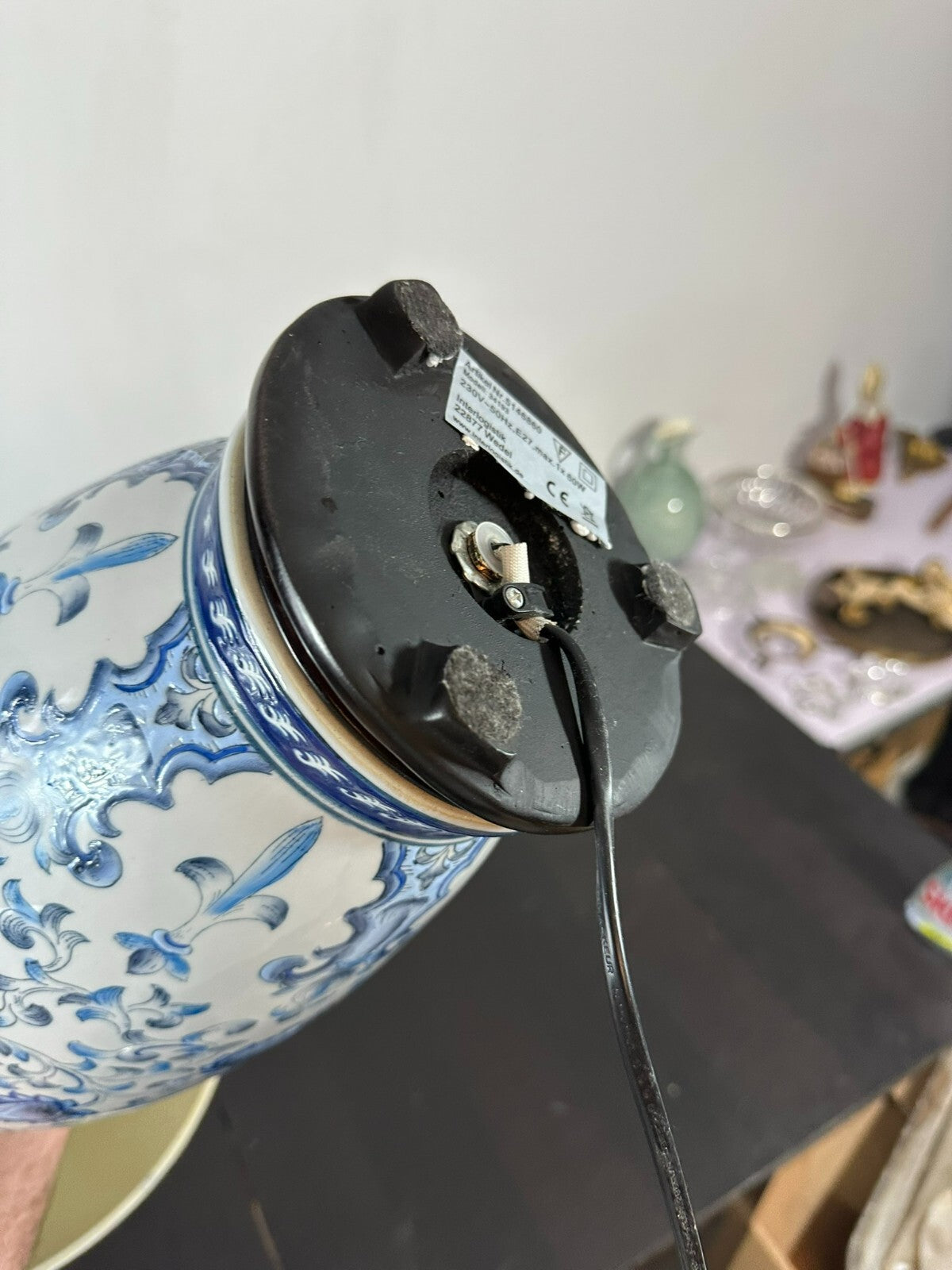 Tischlampe nach antikem Vorbild China Porzellanvase Stil Lampe