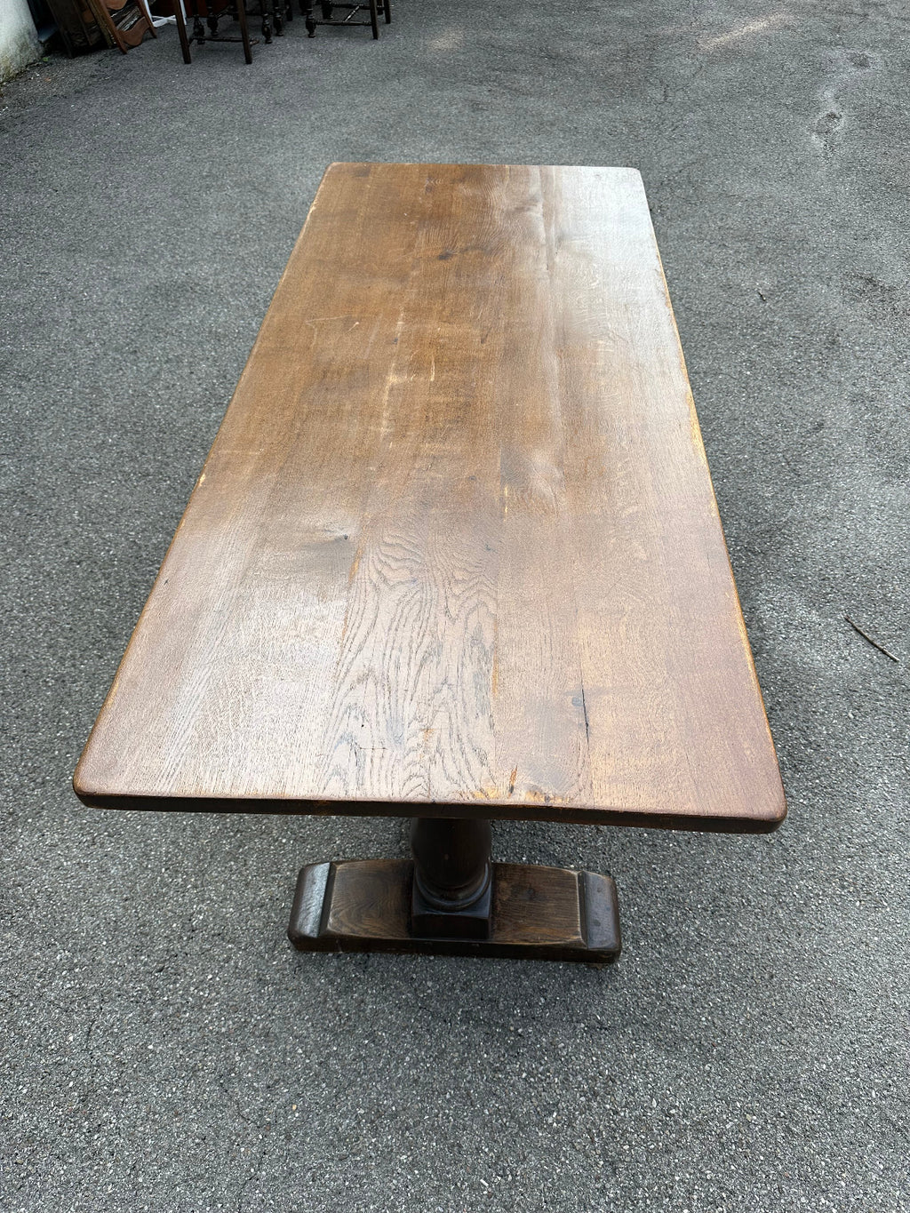 Landhaus Esstisch alter Tisch aus Eiche massiv gearbeitet 169x72cm