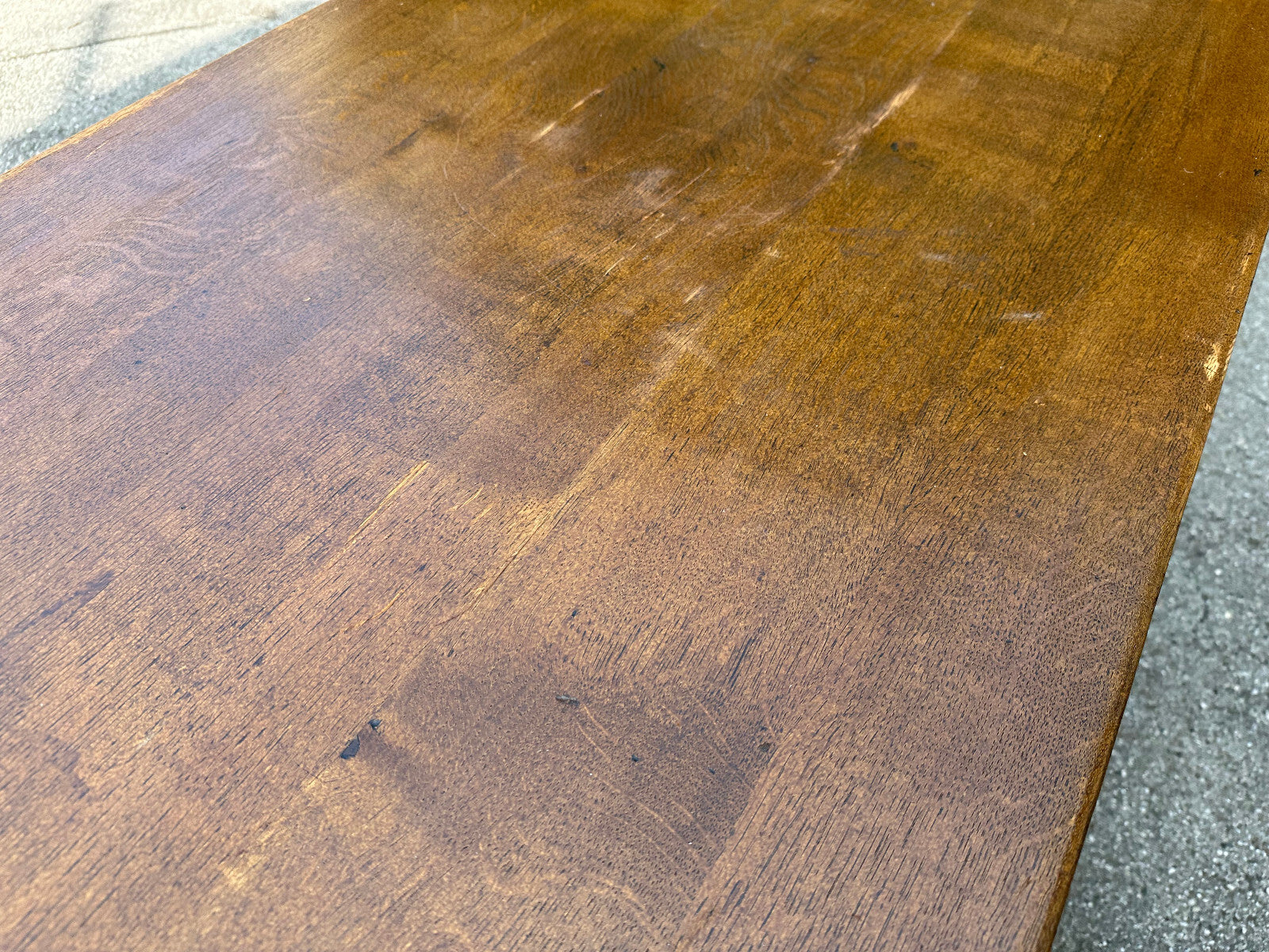 Landhaus Esstisch alter Tisch aus Eiche massiv gearbeitet 169x72cm