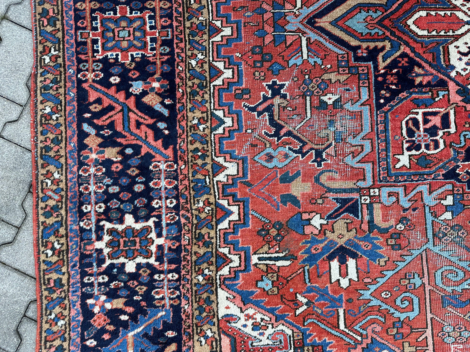 Antiker Kasak Orientteppich aus Wolle Teppich Erste Hälfte 20 tes Jhdt 400x306cm