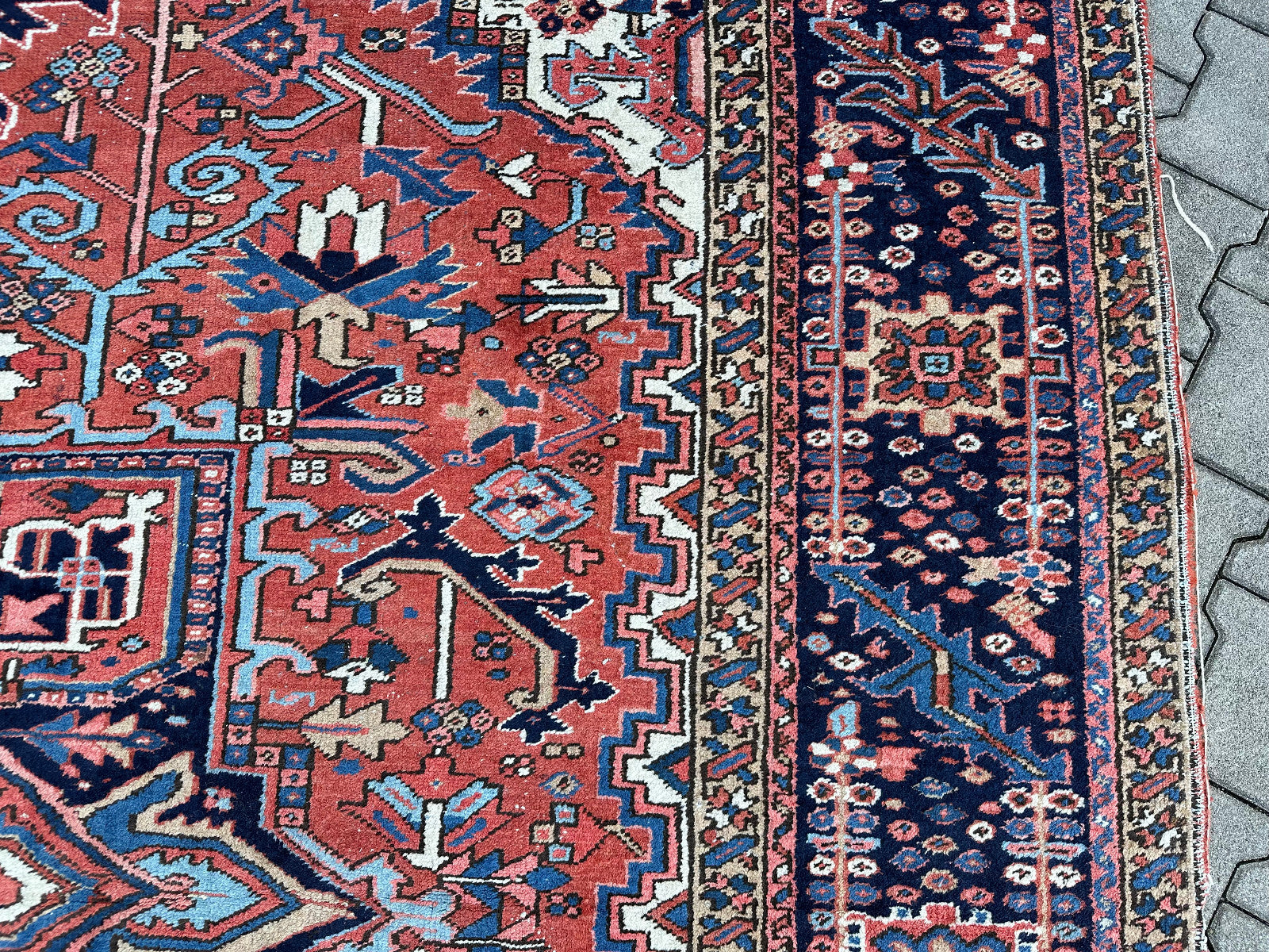 Antiker Kasak Orientteppich aus Wolle Teppich Erste Hälfte 20 tes Jhdt 400x306cm