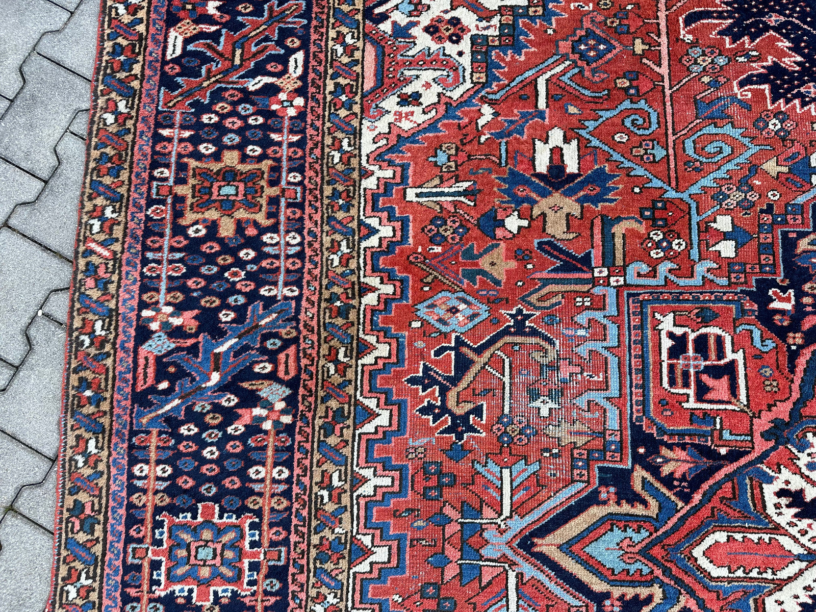 Antiker Kasak Orientteppich aus Wolle Teppich Erste Hälfte 20 tes Jhdt 400x306cm