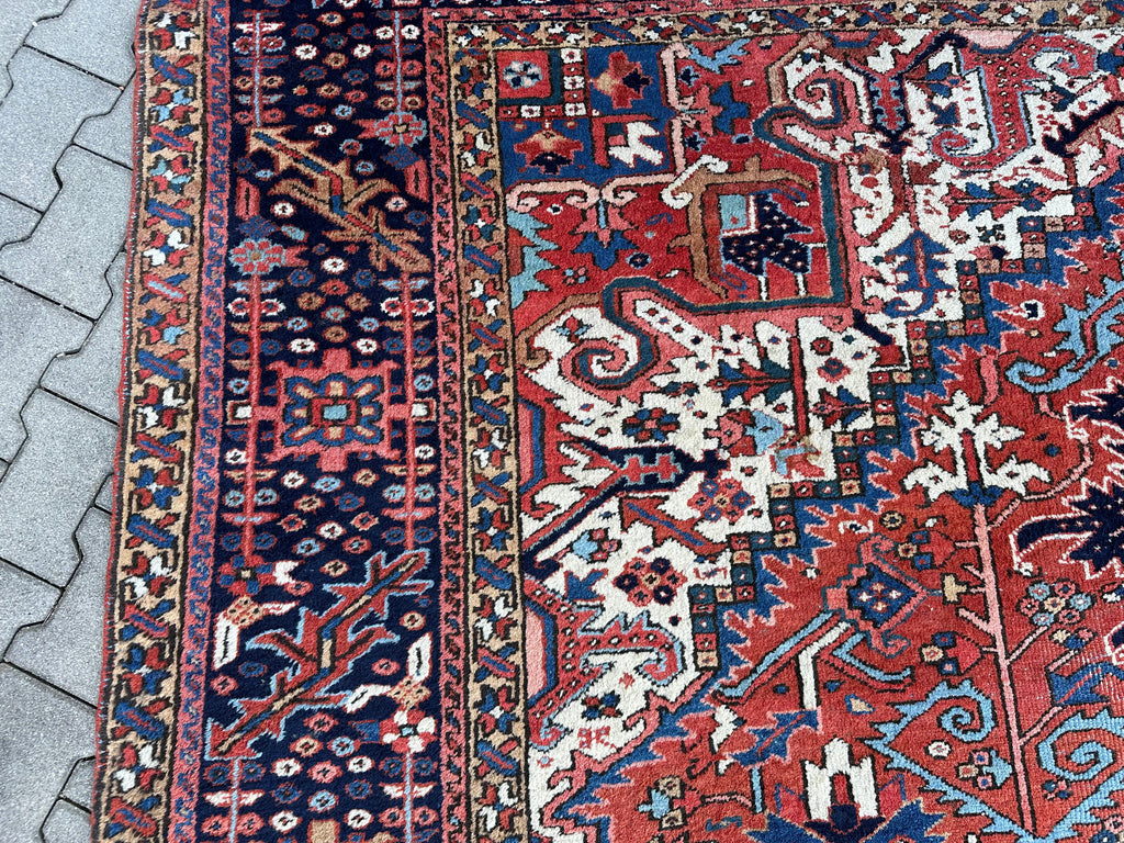 Antiker Kasak Orientteppich aus Wolle Teppich Erste Hälfte 20 tes Jhdt 400x306cm