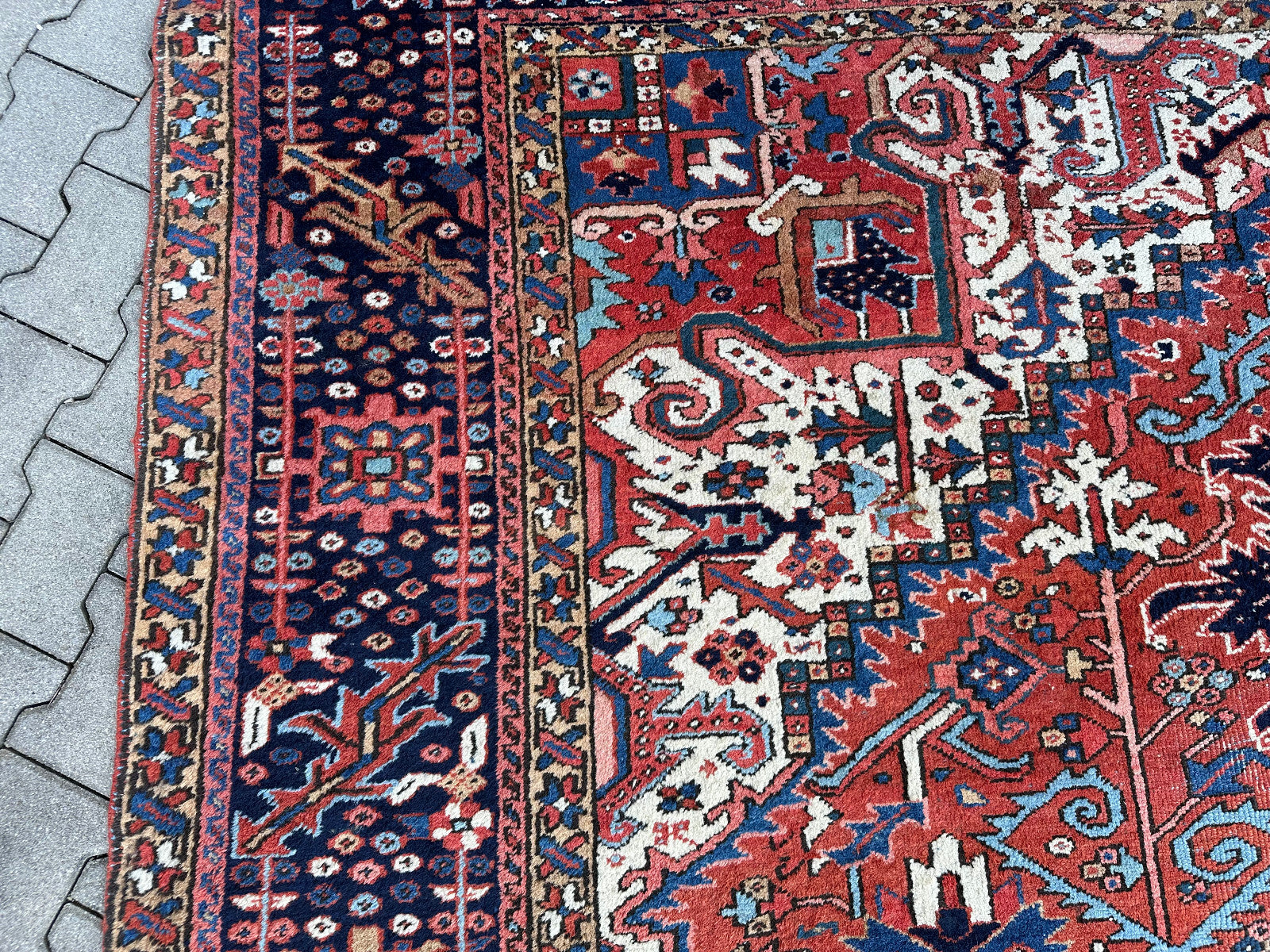 Antiker Kasak Orientteppich aus Wolle Teppich Erste Hälfte 20 tes Jhdt 400x306cm