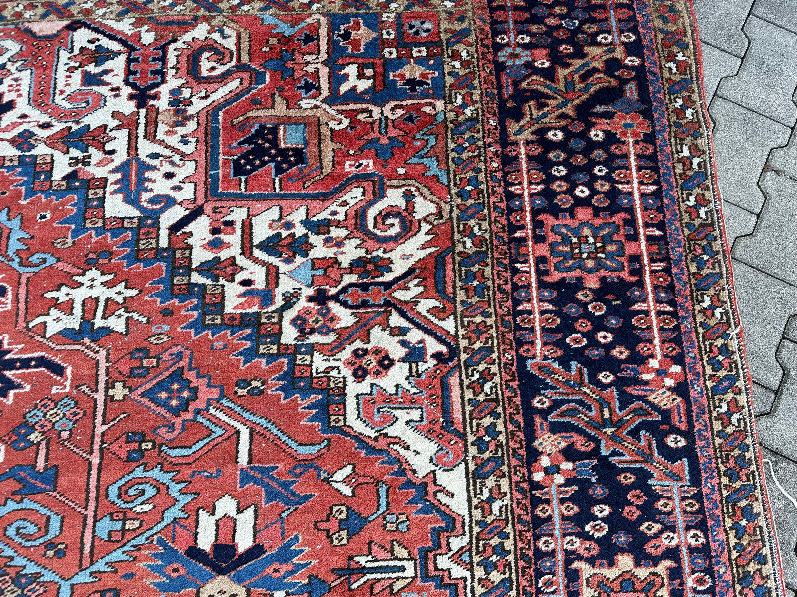 Antiker Kasak Orientteppich aus Wolle Teppich Erste Hälfte 20 tes Jhdt 400x306cm