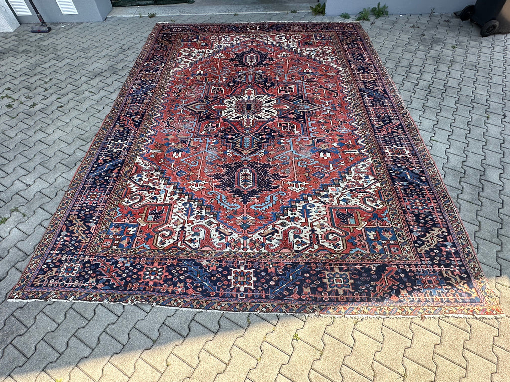 Antiker Kasak Orientteppich aus Wolle Teppich Erste Hälfte 20 tes Jhdt 400x306cm
