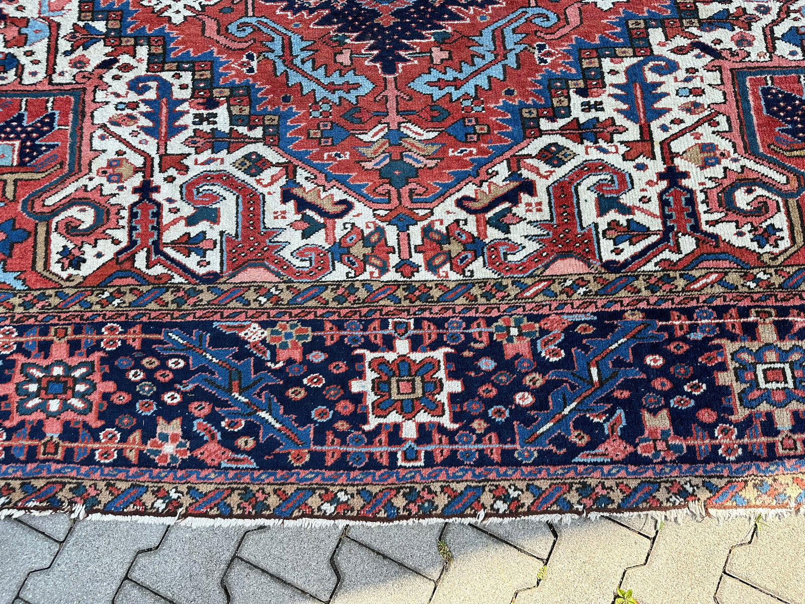 Antiker Kasak Orientteppich aus Wolle Teppich Erste Hälfte 20 tes Jhdt 400x306cm