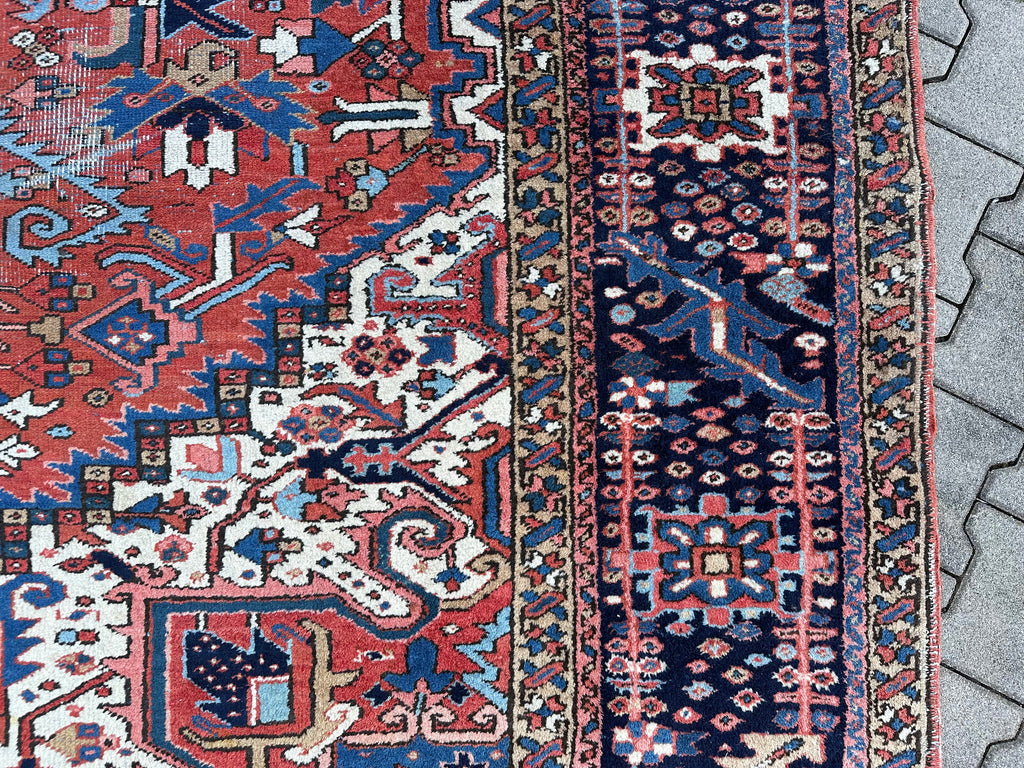 Antiker Kasak Orientteppich aus Wolle Teppich Erste Hälfte 20 tes Jhdt 400x306cm