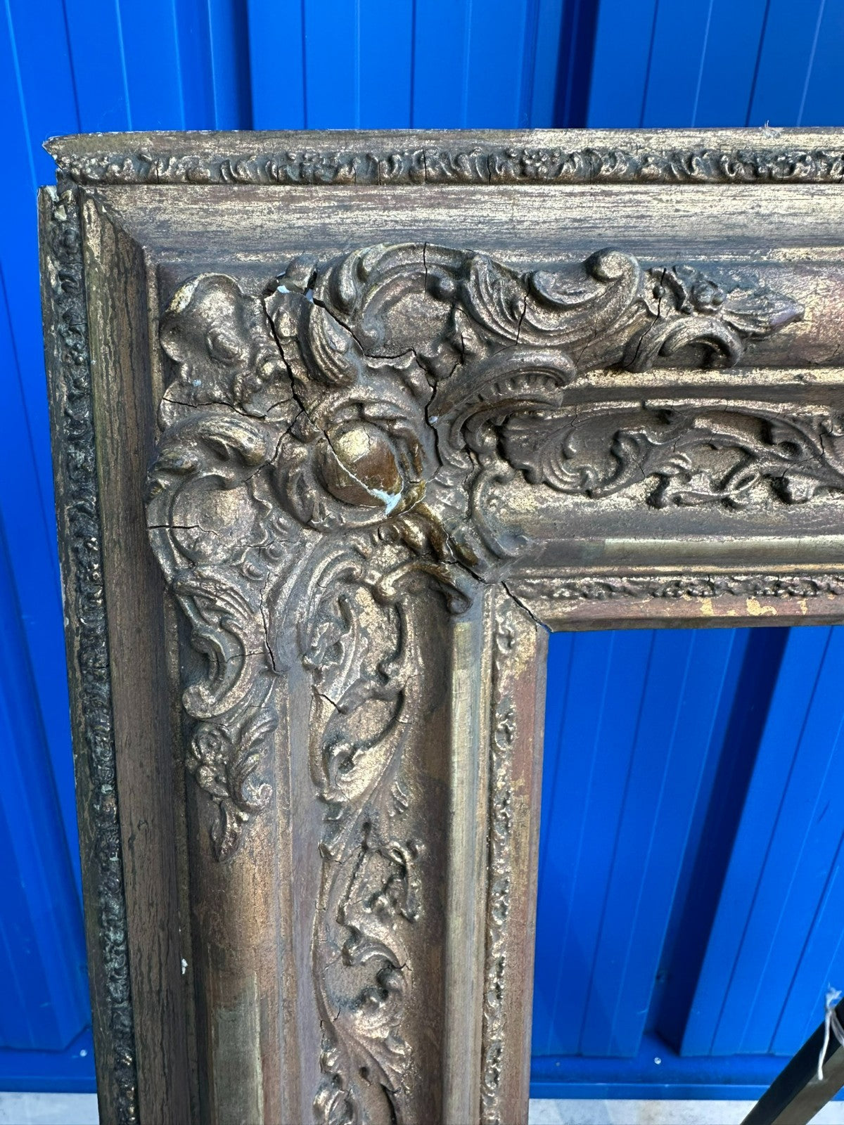 Antiker Bilderrahmen Rahmen für Gemälde 91x79x7cm Falz 66,5x54,3cm