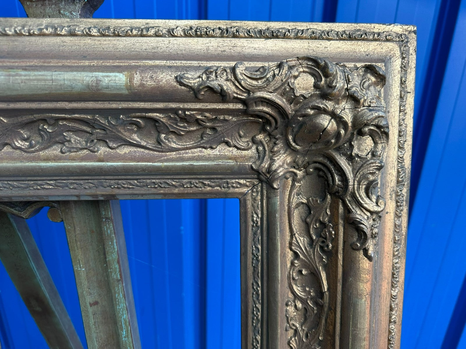 Antiker Bilderrahmen Rahmen für Gemälde 91x79x7cm Falz 66,5x54,3cm