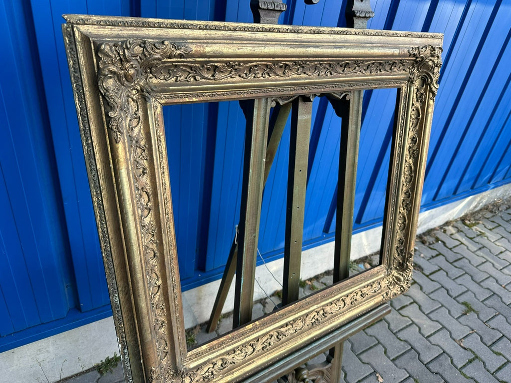 Antiker Bilderrahmen Rahmen für Gemälde 91x79x7cm Falz 66,5x54,3cm