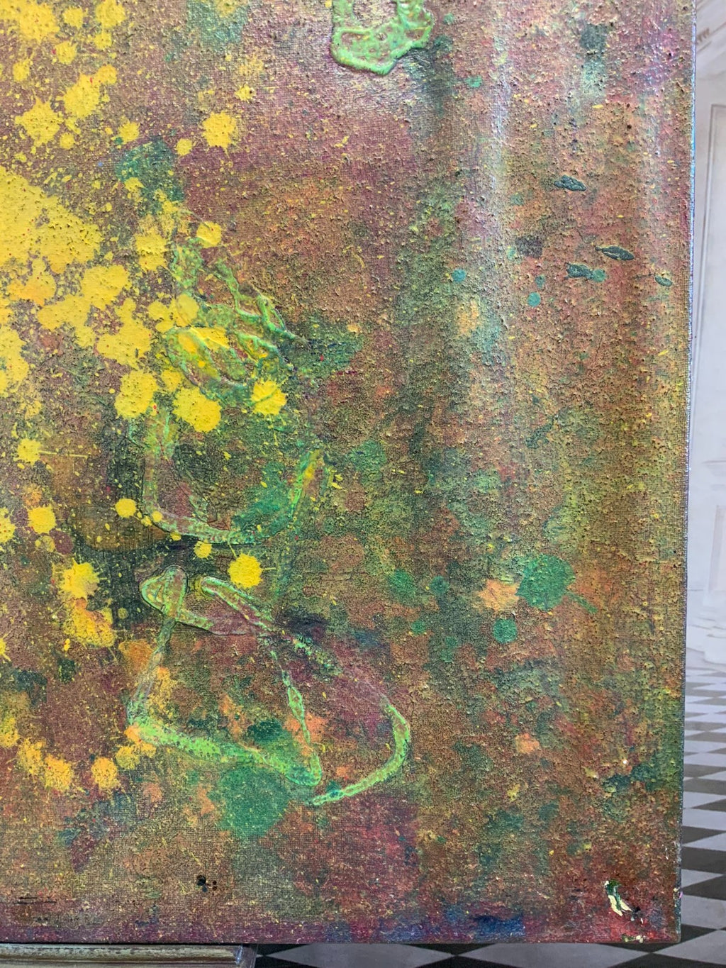 Acrylgemälde Modern grosses Gemälde von Waldemar Kufner (1940-2016) 135x135cm
