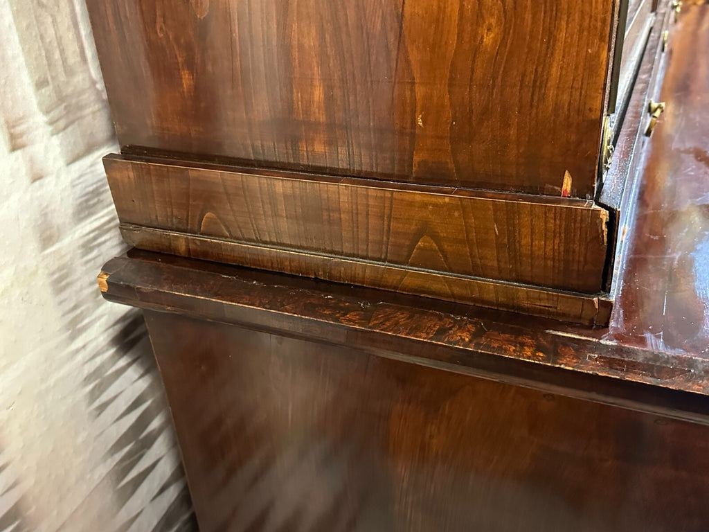 Antike Aufsatz Kommode Vitrine Empire Baltikum Messing Appliken Empirekommode