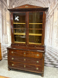 ANTIKE AUFSATZ KOMMODE VITRINE EMPIRE BALTIKUM MESSING APPLIKEN EMPIREKOMMODE