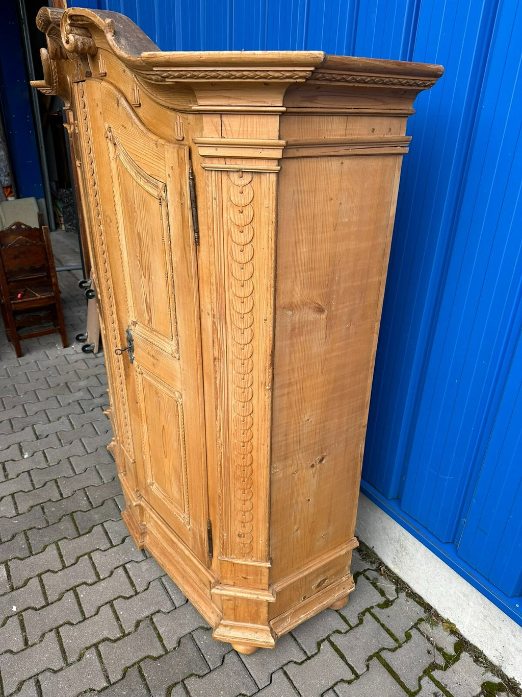 Antiker Barockschrank Bodenseeschrank Schrank Ende 18 tes Jhdt Weichholz massiv