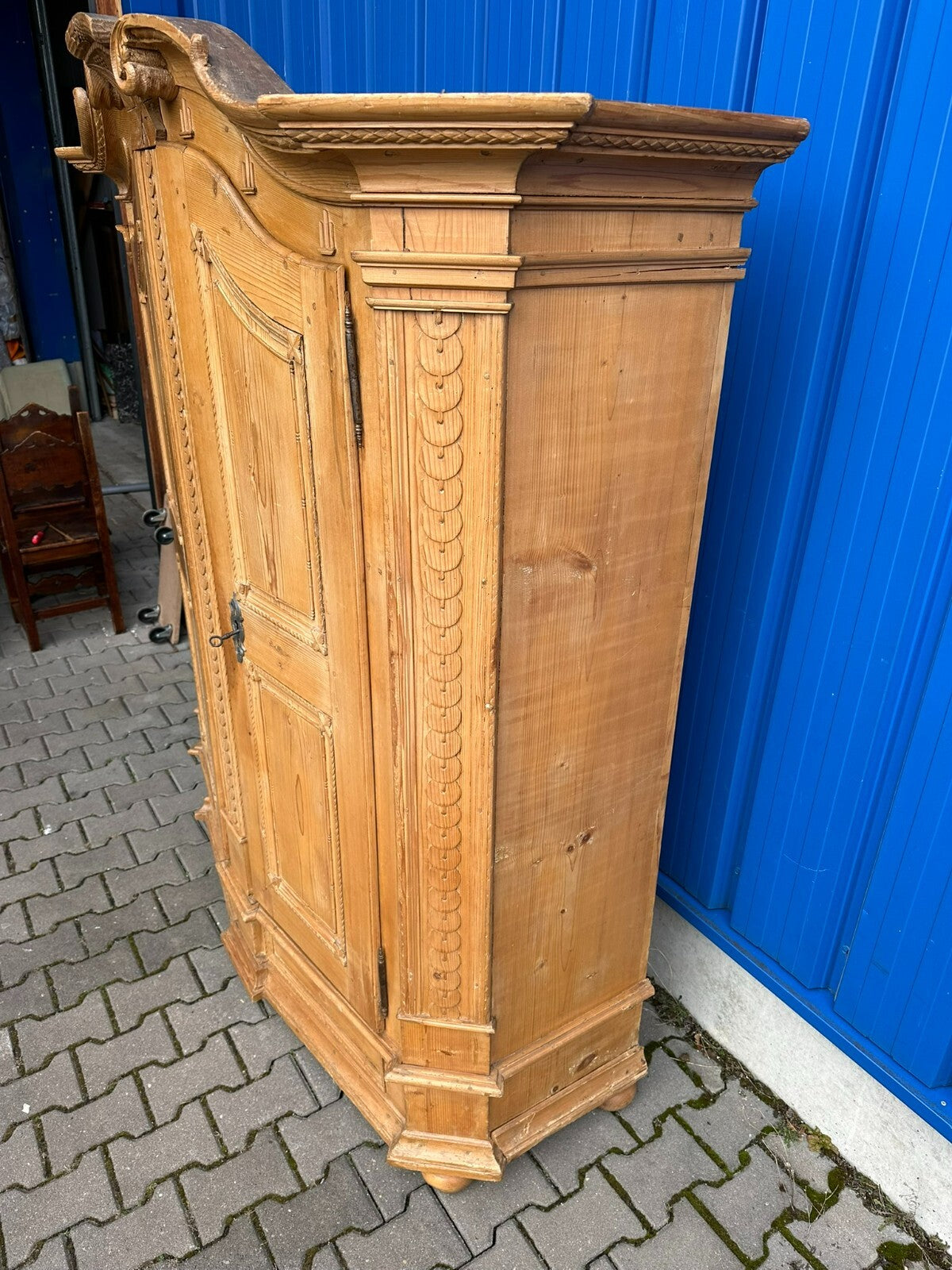 Antiker Barockschrank Bodenseeschrank Schrank Ende 18 tes Jhdt Weichholz massiv