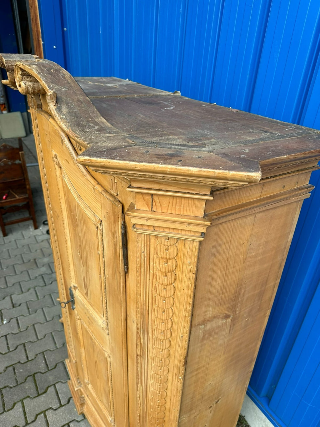 Antiker Barockschrank Bodenseeschrank Schrank Ende 18 tes Jhdt Weichholz massiv