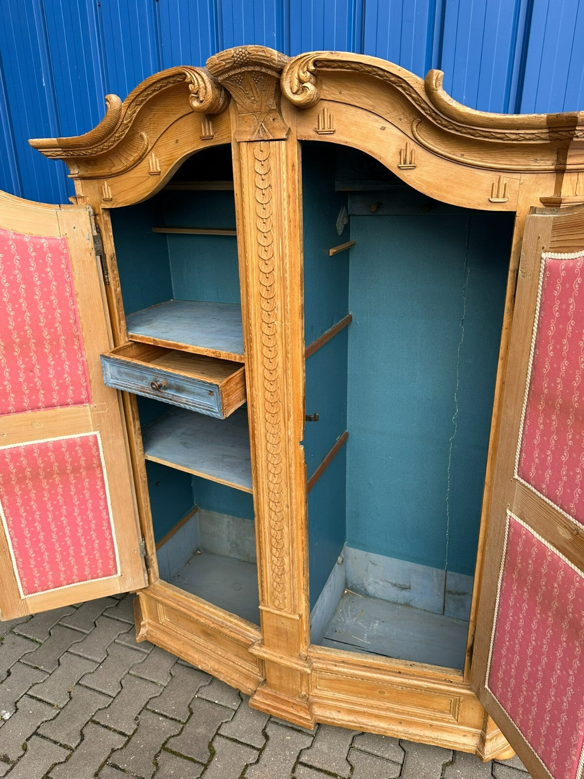 Antiker Barockschrank Bodenseeschrank Schrank Ende 18 tes Jhdt Weichholz massiv