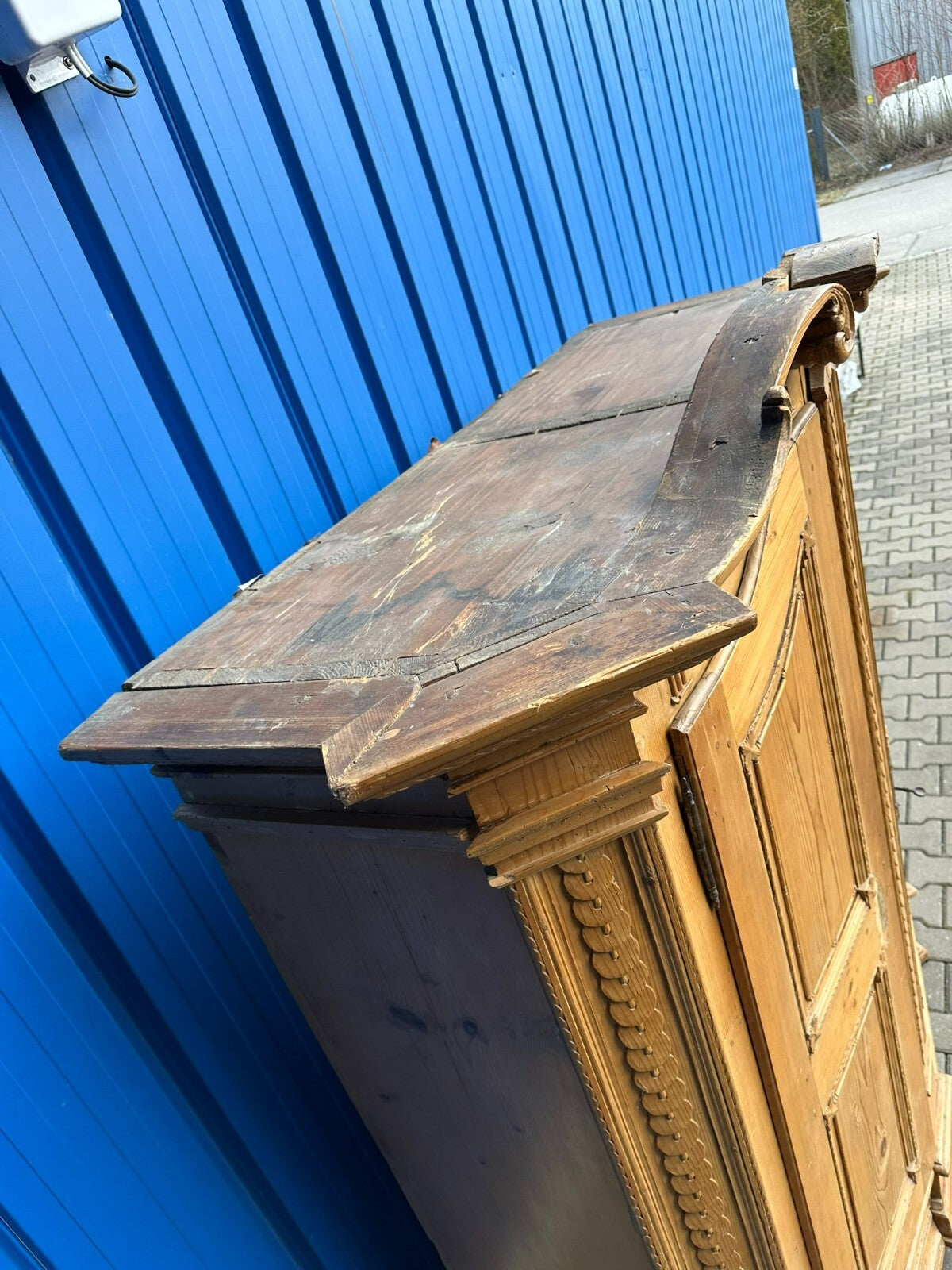 Antiker Barockschrank Bodenseeschrank Schrank Ende 18 tes Jhdt Weichholz massiv